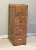old oak filing cabinet